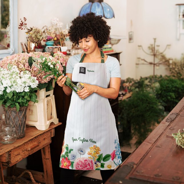 Floral Shop Florist Flower Border Apron (Creator Uploaded)