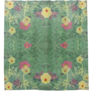 Floral  shower curtain
