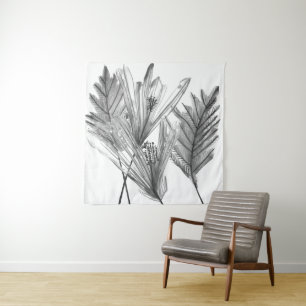 Floral Silhouette - Grey Tapestry