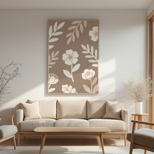 Floral Silhouette – Neutral Zen – Wall Art
