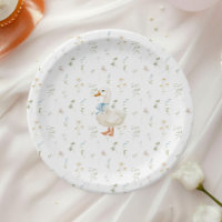 Floral Silly Goose Blue Bow Floral Baby Shower