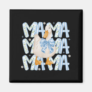 Floral Silly Goose Boho Mama Mum Farm Duck Animal  Magnet