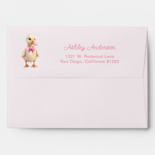 Floral Silly Goose Girl Baby Shower Envelope