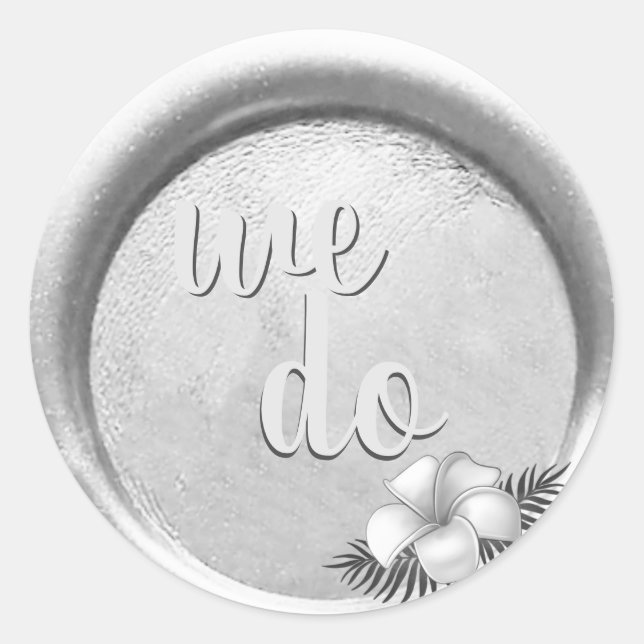 *~  Floral Silver Wax Seal Stamp Wedding  (Front)