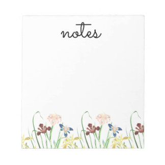 Floral Simple Modern Minimalist Notepad