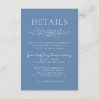 Floral Simplicity 1 Denim Blue Minimal Wedding