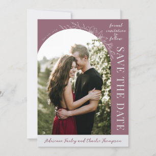 Floral Simplicity 1 Dusk Mauve Save The Date