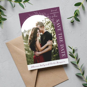 Floral Simplicity 1 Grape Purple Save The Date
