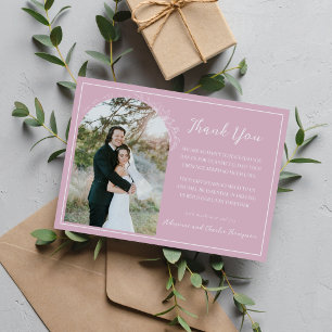 Floral Simplicity 1 Wisteria Purple Wedding Thank You Card