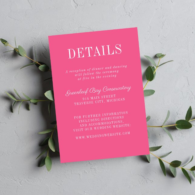 Floral Simplicity 2 Carnation Minimalist Wedding Enclosure Card (Creator Uploaded)