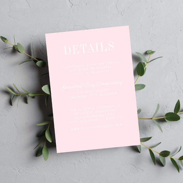Floral Simplicity 2 Primrose Minimalist Wedding Enclosure Card (Creator Uploaded)