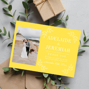 Floral Simplicity 2 Sunflower Wedding Thank You Card