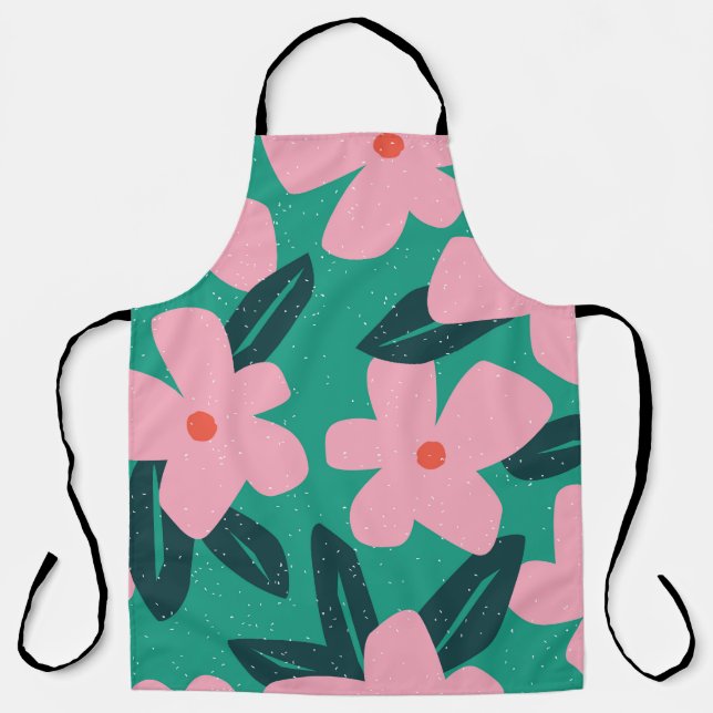 Floral Simplicity: Abstract Beauty Apron (Front)