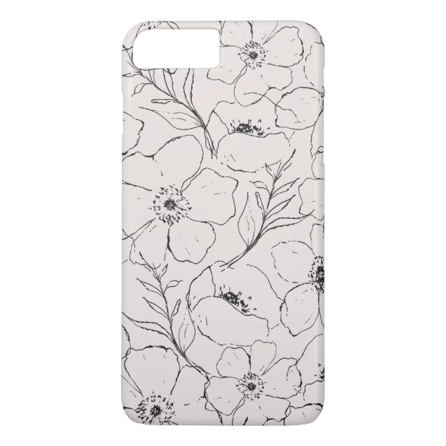 Floral Simplicity - Neutral Case-Mate iPhone Case (Back)