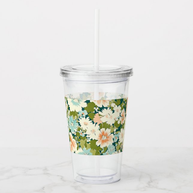 Floral Sipper Tumbler (Front)