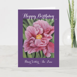 Floral sister-in-law/Birthday Card