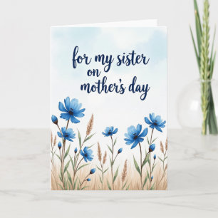 Floral Sister Mothers Day Scene Card