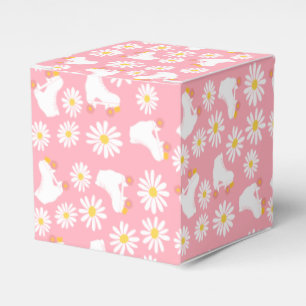 Floral Skates Roller Skating Pattern Birthday Favour Box