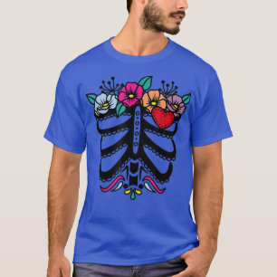 Floral Skeleton Catrina Costume Day Of The Dead Ha T-Shirt