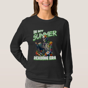 Floral Skeleton Reading In My Summer Reading Era T-Shirt