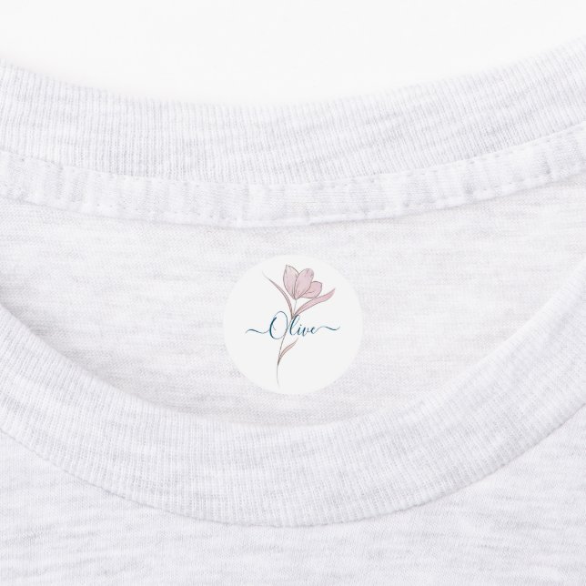 Floral Sketch watercolor Personalised  (Affixed)