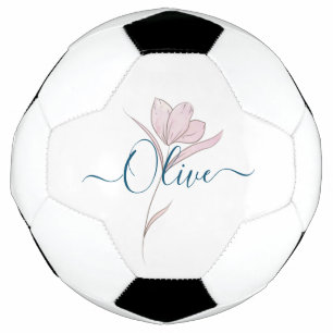 Floral Sketch watercolor Personalised  Football