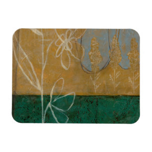 Floral Sketch with Wildflower and Plants Magnet