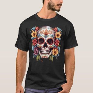 Floral Skull 10 T-Shirt