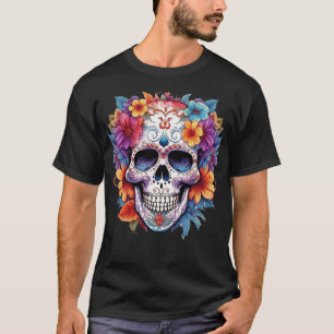 Floral Skull 16 T-Shirt