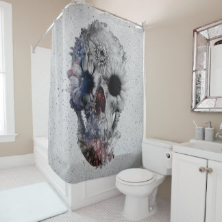 Floral Skull 2 Shower Curtain