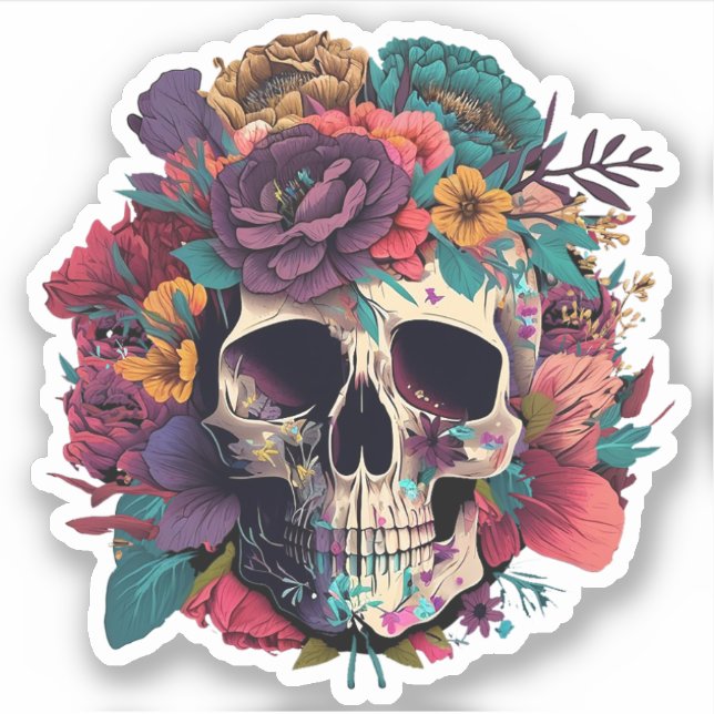 Floral Skull Bones and Botany (Front)