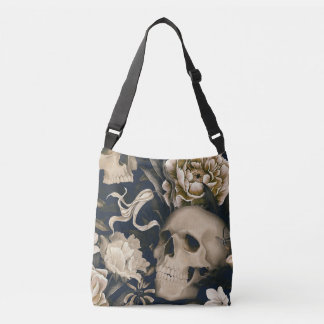 floral skull crossbody bag