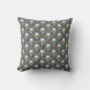 FLORAL SKULL  CUSHION