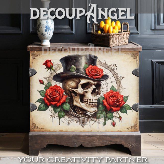 Floral Skull Dark Elegance Tissue Paper (Creator Uploaded)