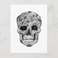 Floral Skull Doodle
