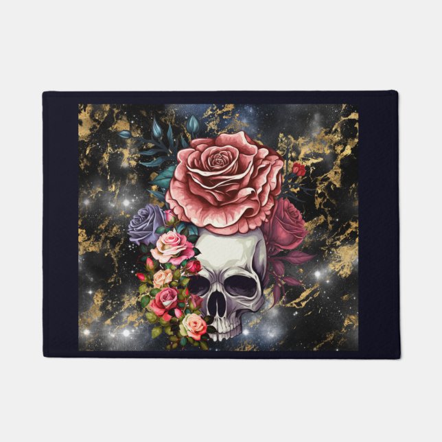 Floral Skull Doormat (Front)