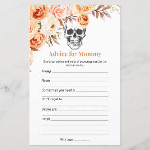 Floral Skull Halloween Advice for Mummy Game