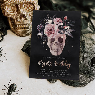 Floral Skull Halloween Birthday Party