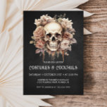 Floral Skull Halloween Cocktails & Costumes Party Invitation<br><div class="desc">Introducing our Floral Skull Halloween Cocktails & Costumes Party Invitation! This elegant and stylish invitation is perfect for your Halloween cocktail party. Embrace the spooky spirit with a vintage gothic and scary adult theme, featuring a floral skull design. Invite your guests to a memorable and fun-filled October 31st party with...</div>