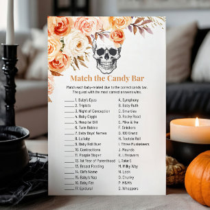 Floral Skull Halloween Gothic Match Candy Game
