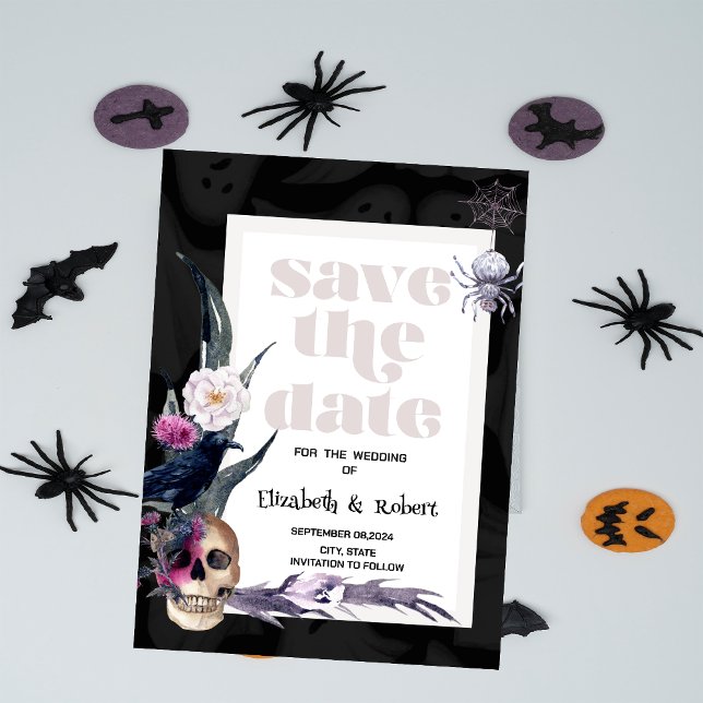 Floral Skull Halloween Save The Date (Creator Uploaded)