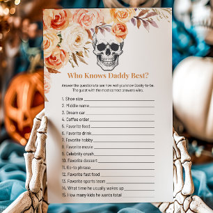 Floral Skull Halloween Who Knows Daddy Game
