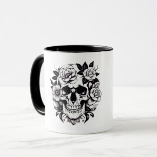 Floral Skull Mug