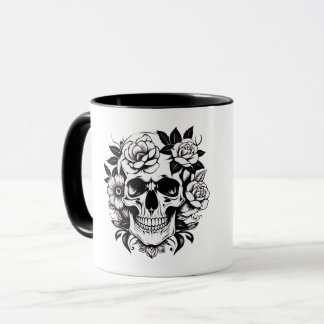 Floral Skull Mug
