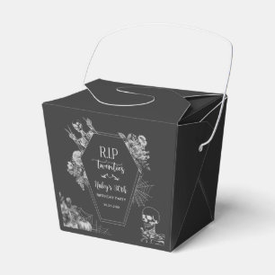 Floral Skull RIP Twenties 30th Birthday Party Favour Box