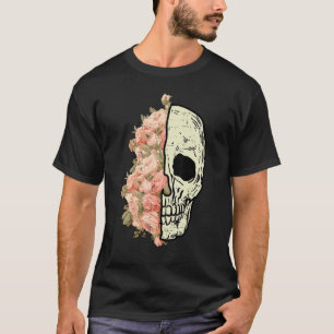 Floral Skull Skeleton Flowers Halloween Costume Fo T-Shirt