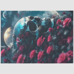Floral Skull Tissue Paper