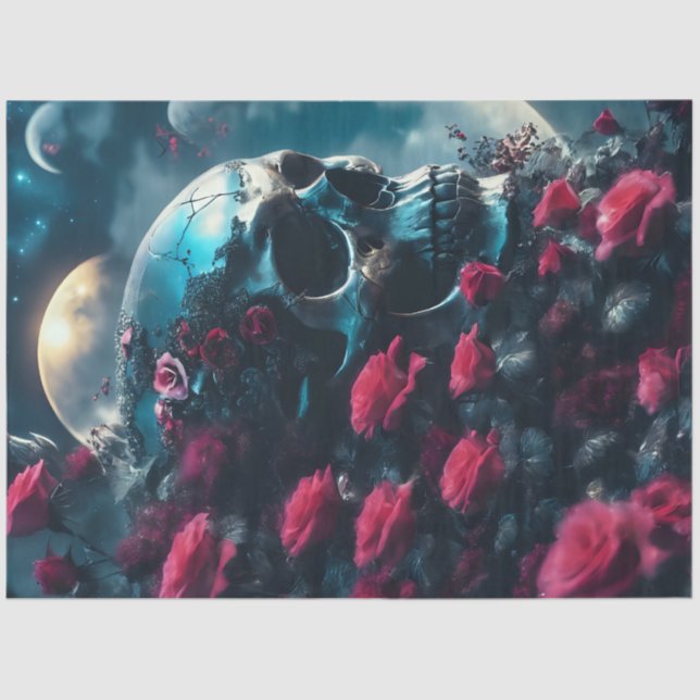 Floral Skull Tissue Paper (Front)