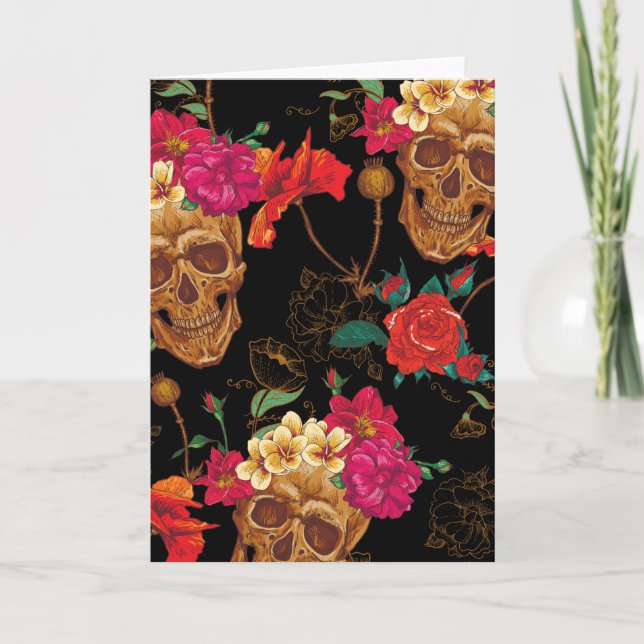 Floral Skulls Card (Front)