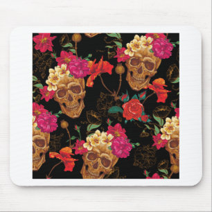 floral Skulls Mouse Mat